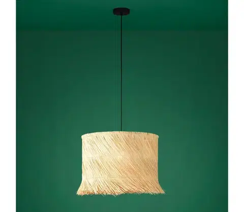 Svietidlá Eglo 390238 - Luster na lanku PAISANO 1xE27/40W/230V ratan 390238