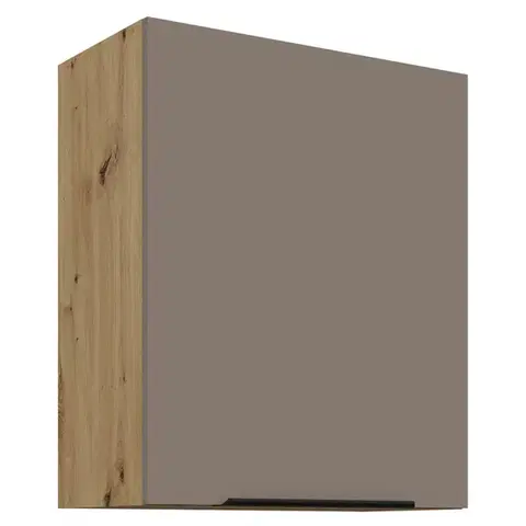 Kuchynské horné skrinky KONDELA Frisbo 60 G-72 1F horná kuchynská skrinka sandgrau / dub artisan