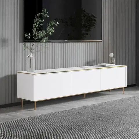 TV stolíky TV stolík Imaj - Marble, White