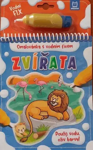 Nalepovačky, vystrihovačky, skladačky Omalovánka s vodním fixem: Zvířata
