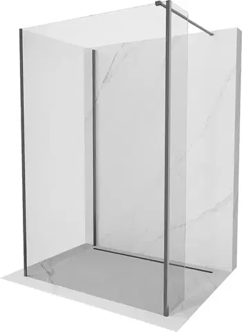 Sprchové dvere MEXEN/S - Kyoto Sprchová zástena WALK-IN 110 x 110 x 40, transparent, grafit kartáčovaná 800-110-110-221-66-00-040