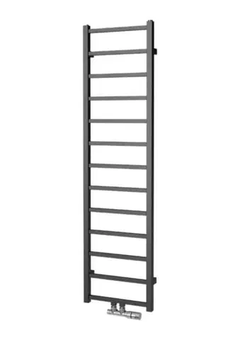 Radiátory do kúpeľne Radiátor kombinovaný Isan Fresh 150x40 cm stredové pripojenie čierny zamat DFRE15000400CSMS DFRE15000400CSMS