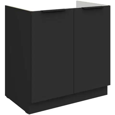 Kuchynské skrinky stojace Kuchynská skrinka Aria-Bl/Bl Anti Fingerprint 80zl 2f Bb