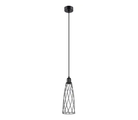 Svietidlá  SL.1165 - Luster na lanku SUBA 1xE27/15W/230V čierna SL.1165