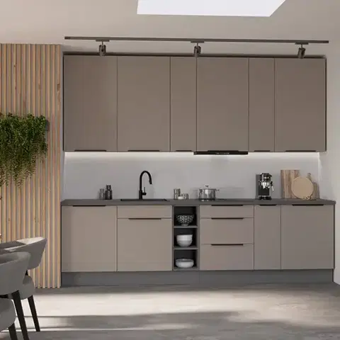 Modulový kuchynský nábytok Kuchynská linka Aria TA/ANT 300 cm bez kuchynskej dosky