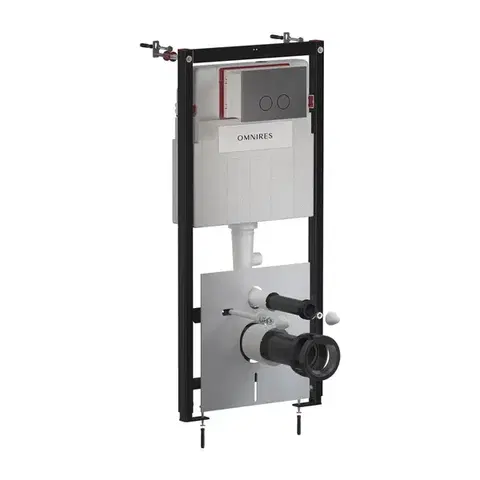 Záchody OMNIRES - Set: STRONGFRAME podomietkový rám ECO + STEEL-R45 nerez tlačidlo, antracit brúsený STFWCECO1R45-RAT