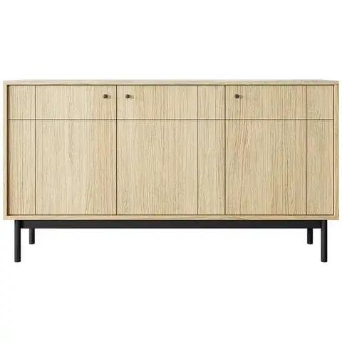 Komody do spálne Komoda Japandi K154 dub linea