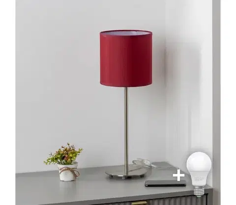 Lampy BRILAGI - LED stolná lampa NUBILA 1xE27/60W/230V pompejská červená EG32512+BG1579