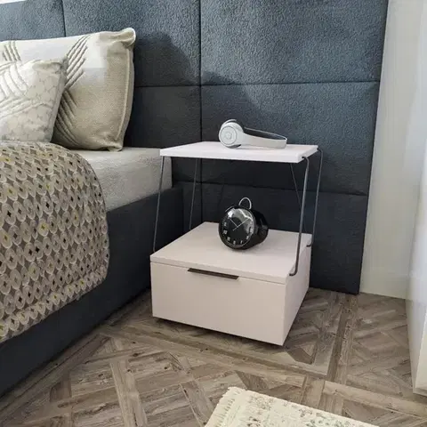 Nočné stolíky Nočný stolík Tekoba - White