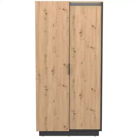 Šatníkové skrine Skriňa 2d Sierro dub Artisan/Čierna