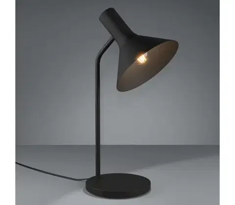 Lampy Eglo 390221 - Stolná lampa MORESCANA 1xE27/28W/230V čierna 390221