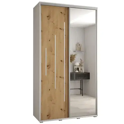 Šatníkové skrine Skriňa 45 Canaris 13 130 biela/artisan/silver