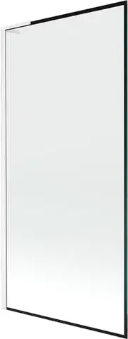 Sprchové dvere MEXEN/S - Next L vaňová zástena FIX 90 x 150, čierna vzor, biela 895-090-000-03-70-20