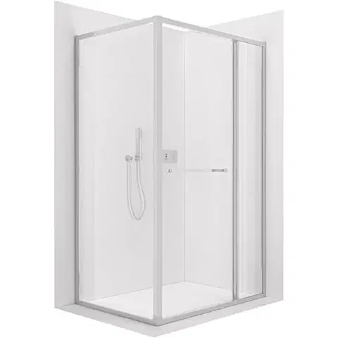 Sprchovacie kúty CERANO - Sprchovací kút Versaro L/P - 6 mm - chróm, transparentné sklo - 150x80 - zasúvací CER-8050BD80322