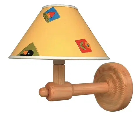 Nástenné svetlá Nástenná lampa 1X40W E14 drevená BAMBI