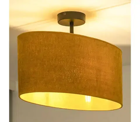Svietidlá  - Prisadený luster OVAL 1xE27/15W/230V hnedá 604499