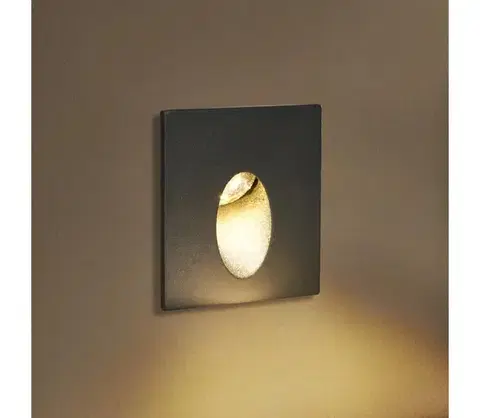 Záhradné lampy BRILAGI - LED vonkajšie zapustené svietidlo STAIRDOT LED/2W/230V čierne IP65 hranaté BRI304