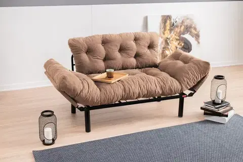 Pohovky a gauče Dvojmiestna rozkladacia pohovka Nitta - Light Brown