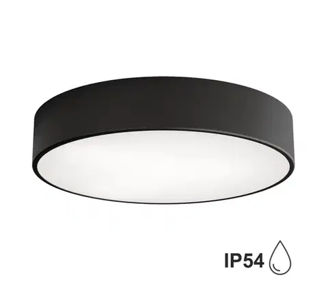 Svietidlá  Kúpeľňové stropné svietidlo so senzorom CLEO 3xE27/24W/230V pr. 40 cm čierne IP54 5907623600059
