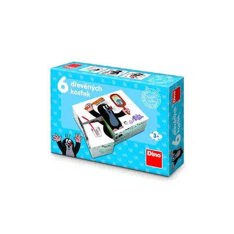 Obrázkové kocky Dino Toys Drevené kocky Krtko 6 Dino