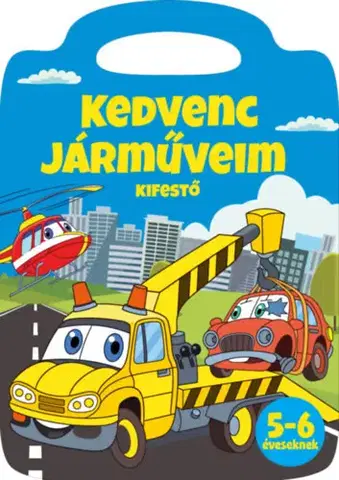 Pre deti a mládež - ostatné Kedvenc járműveim kifestő - 5-6 éveseknek