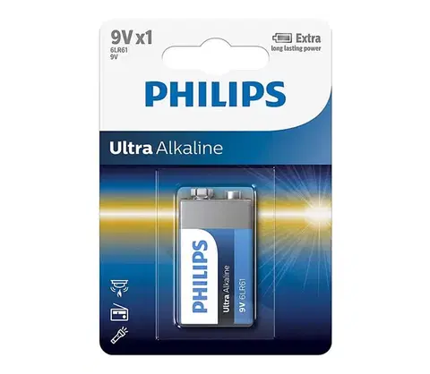 Batérie primárne Batéria Philips Ultra Alkaline 9V 600mAh 1ks