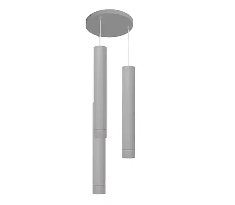 Svietidlá  LED Luster na lanku TUBA 3xGU10/4,8W/230V šedá W-KD 1111/3 GR