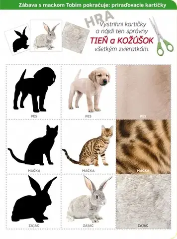 Nalepovačky, vystrihovačky, skladačky Tieň a kožúšok - Petra Kabátová