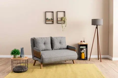Pohovky a gauče Dvojmiestna rozkladacia pohovka Cosmo 2-Seater - Light Grey