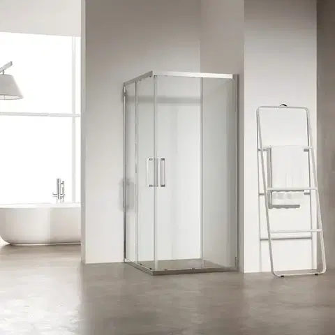 Sprchové kúty 90x90 Sprchový kút Atlas 90x90x210 chróm