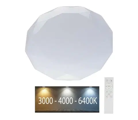 Svietidlá  LED stmievateľné stropné svietidlo, 60 W, 230 V, farebná teplota 3000/4000/6500 K, s diaľkovým ovládačom 2114921