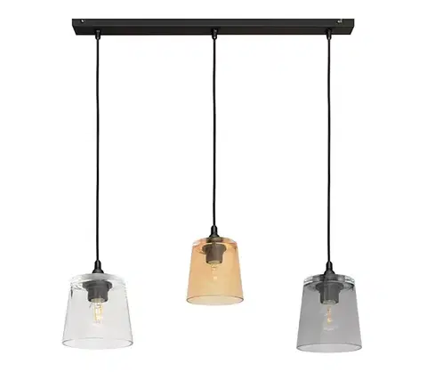 Svietidlá  Luster na lanku LUCEA 3xE27/15W/230V W-L 8010/3 BK+MIX