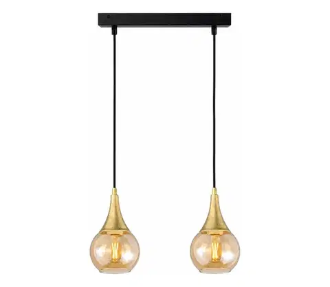 Svietidlá Keter Lighting Luster na lanku LACRIMA HONEY 2xE27/60W/230V 2142
