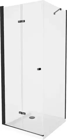 Vane MEXEN/S - Lima sprchovací kút 70x70, transparent, čierna + biela vanička so sifónom 856-070-070-70-00-4010B