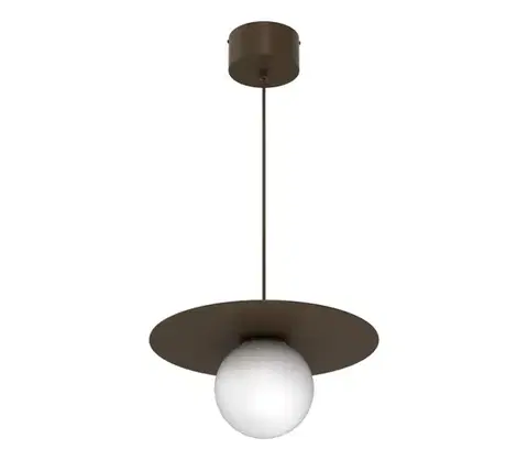 Svietidlá  Luster na lanku FLAT 1xE27/15W/230V hnedý 9567