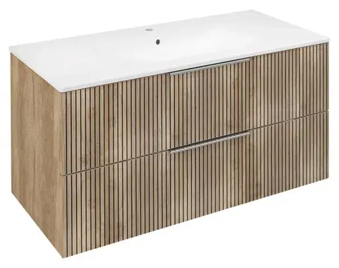 Kúpeľňový nábytok SAPHO - CIRASA STRIP umývadlová skrinka 99,8x52x46cm, dub alabama CR100-2322
