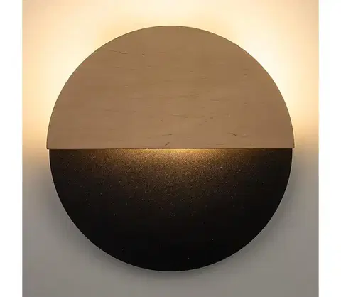 Svietidlá  LED Nástenné svietidlo LUNA LED/7W/230V pr. 26 cm čierna/béžová 40861