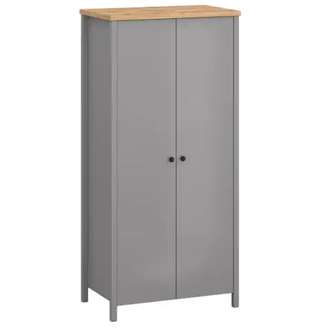 Šatníkové skrine Skriňa 2D Melini Gray F