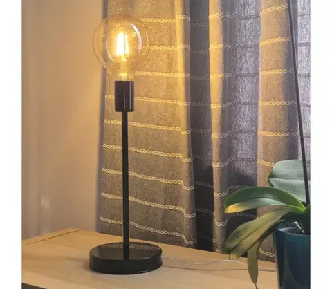 Lampy  Stolná lampa ASTRID 1xE27/60W/230V lesklá čierna LN-1.146/CZARNY