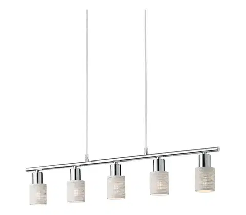 Svietidlá Redo 04-509 - Luster na lanku VERTIGO 5xE14/28W/230V lesklý chróm/biela 04-509