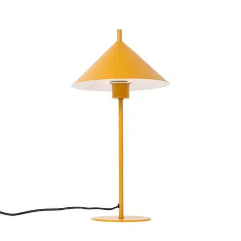 Stolné lampy Dizajnová stolná lampa žltá - Triangolo