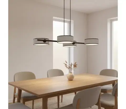 Svietidlá EMIBIG Závesný luster na lanku DRUMZ 4xE14/10W/230V sivý 1564/4