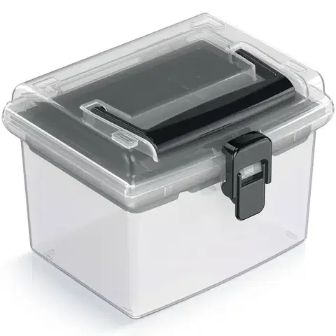Úložné boxy NABBI NUF1HT plastový úložný box priehľadná / čierna