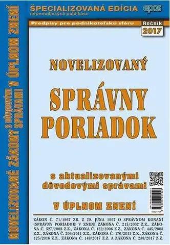 Zákony, zbierky zákonov Novelizovaný Správny poriadok