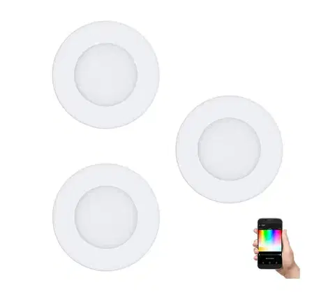 LED osvetlenie Eglo 32881-SADA 3x LED RGB stmievateľné podhľadové svietidlo FUEVA-C LED/3W/230V 32881