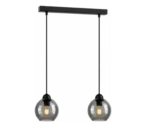 Svietidlá Keter Lighting Luster na lanku UNO 2xE27/60W/230V čierna 1318/22