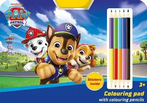 Nalepovačky, vystrihovačky, skladačky Bloky na kreslenie s pastelkami - Labková patrola