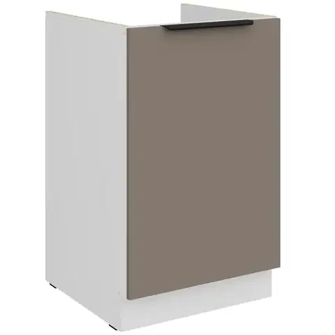 Kuchynské skrinky stojace Kuchynská skrinka Aria-Ta/Wh Anti Fingerprint 50zl 1f Bb