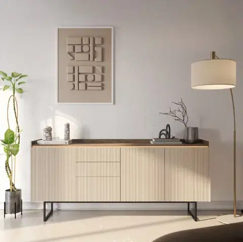 Komody Dig-net nábytok Komoda GALO LG-04 s LED osvetlením