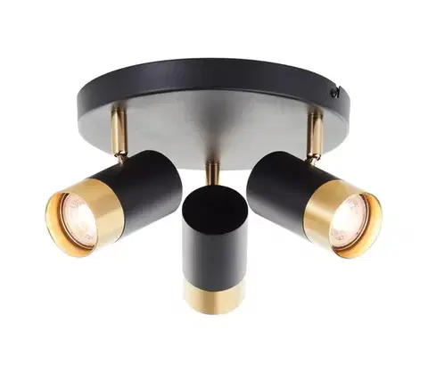 Svietidlá Brilliant - LED Bodové svietidlo VIGOLO 3xGU10/5W/230V čierna/zlatá G03434/86